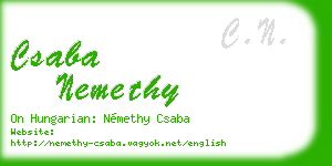 csaba nemethy business card