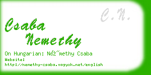 csaba nemethy business card